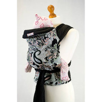 Palm and Pond Mei Tai Baby Carrier - Black Paisley Design