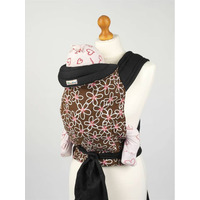 Palm and Pond Mei Tai Baby Sling - Brown & White Floral