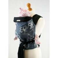 Palm and Pond Mei Tai Baby Sling - Grey White Design