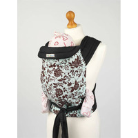 Palm and Pond Mei Tai Baby Sling - Turquoise with Roses Design