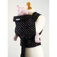 Palm and Pond Mei Tai Sling - Black Multi Polka Dot Pattern