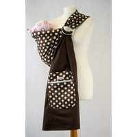 Plam and Pond Ring Sling - Brown Polka Dot