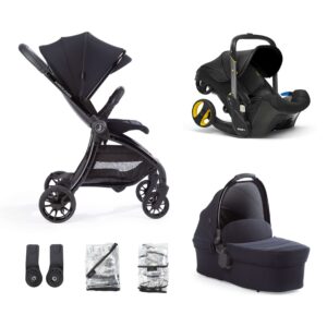 Junior Jones Aylo Rich Black 6pc Travel System inc Doona Nitro Black Car Seat