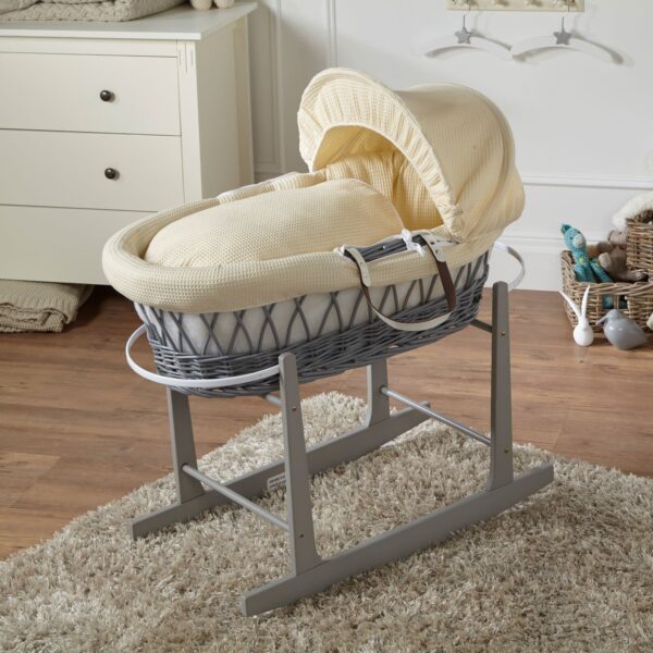 Wicker Baby Moses Basket With Stand