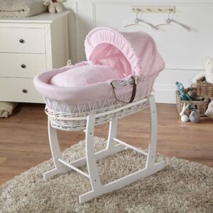 Wicker Baby Moses Basket With Stand