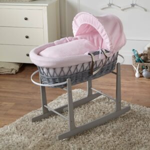 Wicker Baby Moses Basket With Stand