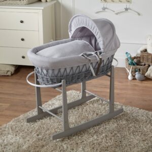 Wicker Baby Moses Basket With Stand